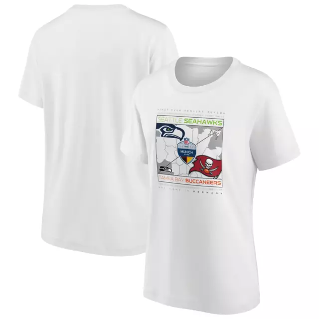 NFL Munich Giochi T-Shirt (Taglia M) Donna Seattle Vs Tampa Bay Grafica Maglia -