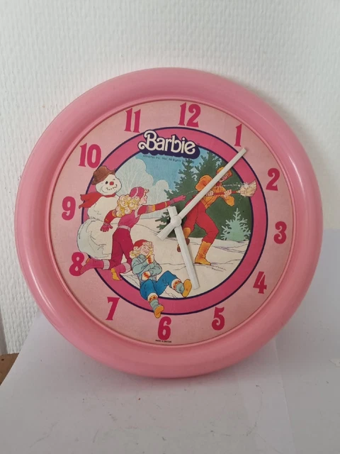 horloge murale barbie vintage