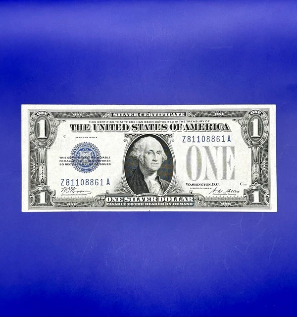 1928 A $1 Silver Certificate ~ Funny Back ~ Blue Seal ~ Higher Grade