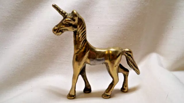 Cute Little Miniature Brass Unicorn Figure Taiwan