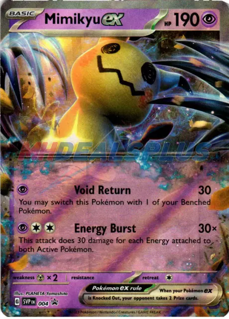 NM Pokemon Mimikyu EX SVP004 Black Star Promo Card