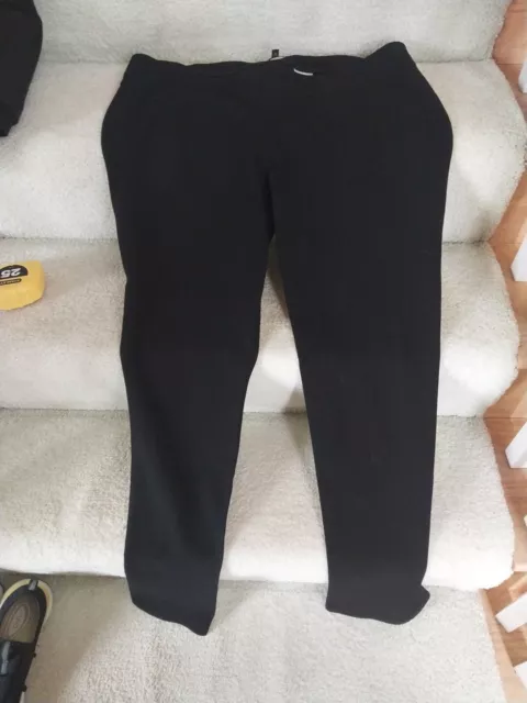 Eileen Fisher System Women Washable Stretch Crepe Slim Ankle Pants Size XL Black