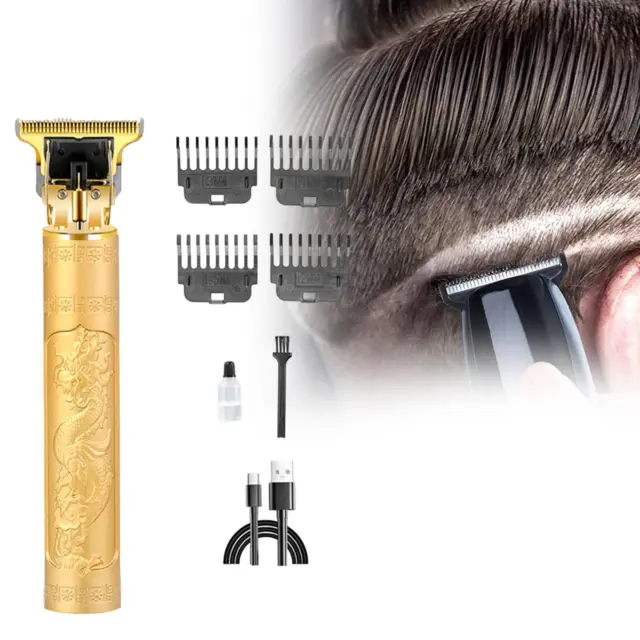Hair Trimmer Machine Easy to Use Easy to Clean Beard Clipper Golden