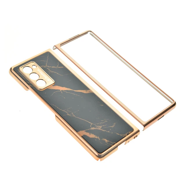 Étui en verre antichoc peint par placage de luxe pour Samsung Galaxy Z Fold 2 5G