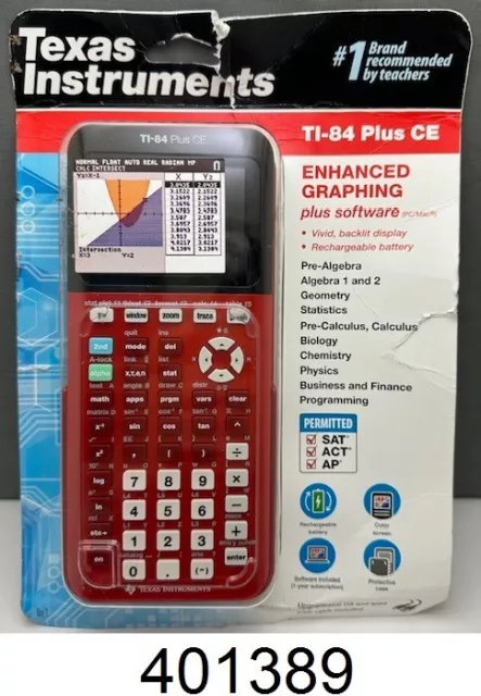 Texas Instruments TI-84 Plus CE Graphing Calculator - Red