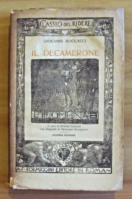 Boccaccio IL DECAMERONE - FILOMENA- Formiggini, II ed 1922 - Classici Ridere*