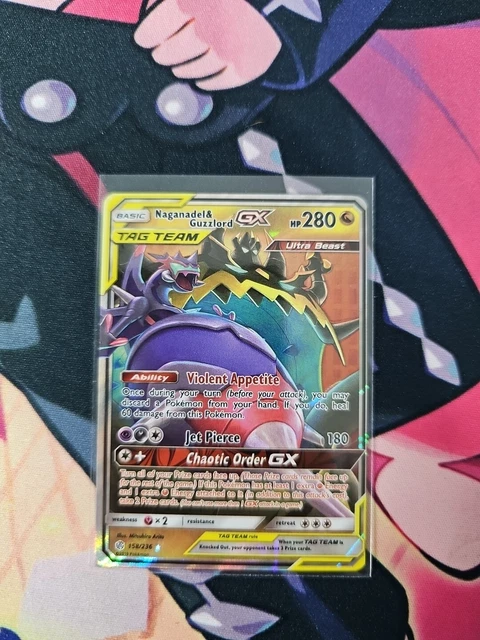guzzlord gx pokemon card Naganadel & Guzzlord GX 102/095 SR