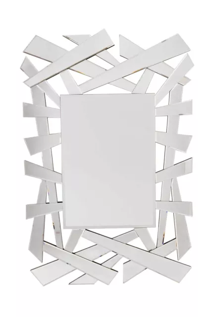 Extra Large Wall Mirror Modern All Glass Long Venetian 2Ft8 X 4Ft 81cm X 120cm 2