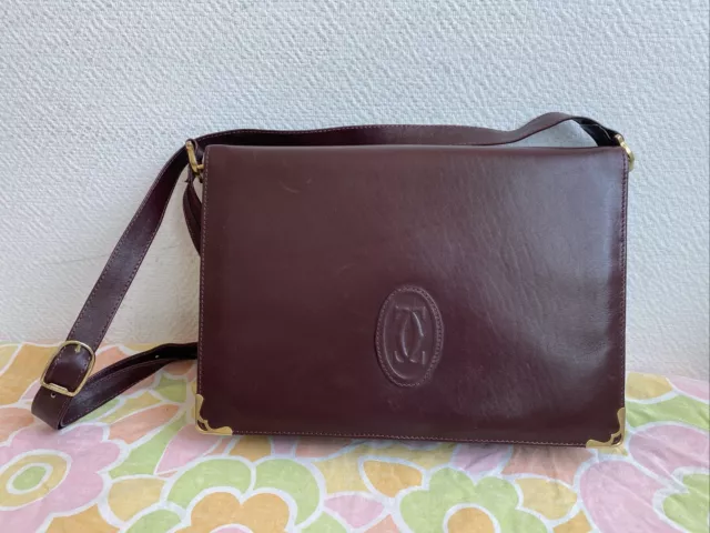 ANCIEN SAC A Main Cartier Bordeaux Must Femme Occasion EUR 159 90 PicClick FR