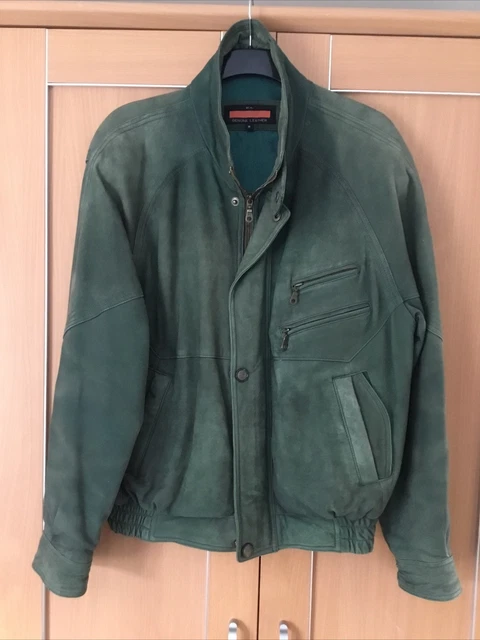 Vintage EL Green Leather Zip-Up Bomber Jacket size M