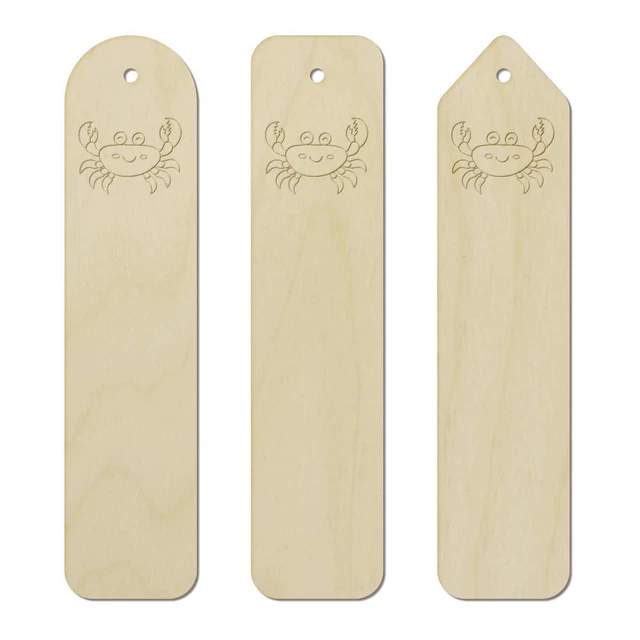 3 x 'Dancing Crab' Birch Bookmarks (BK00029772)