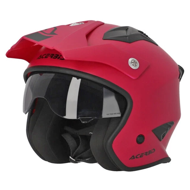 Casco De Moto Acerbis Jet Trial 2206 - Talla S, Color Negro/Blanco