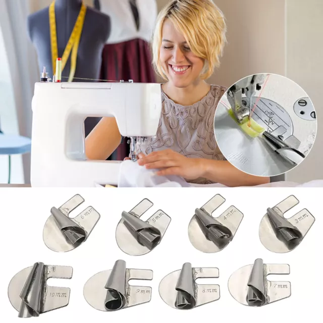 Sewing Machine Hemmer Foot Universal Hemming Puller Tube Spiral