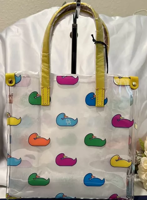 DOONEY & BOURKE Small Multicolor IT LUNCH BAG ~ Clear w/Dooney Duck Logo