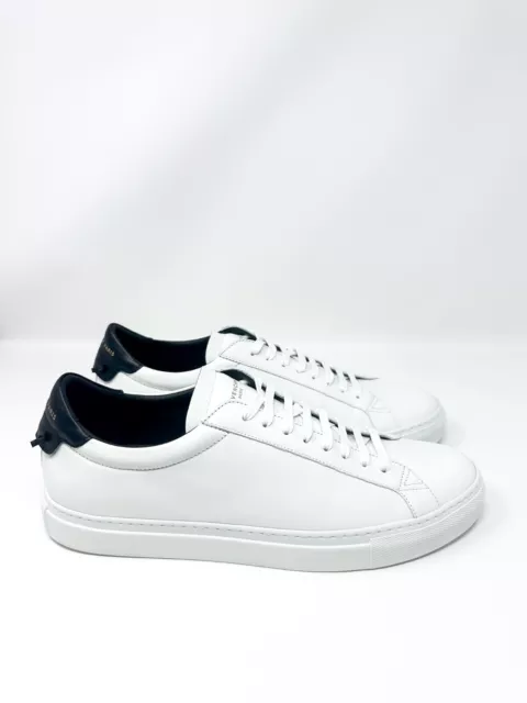 Givenchy Men's Urban Street Leather Low Top Sneakers White/Black 12 US / 45 EU