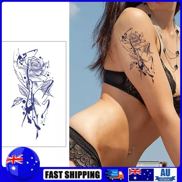 8PCS Herbal Juice Tattoo Sticker Waterproof Semi Permanent Tattoo (110x180mm)