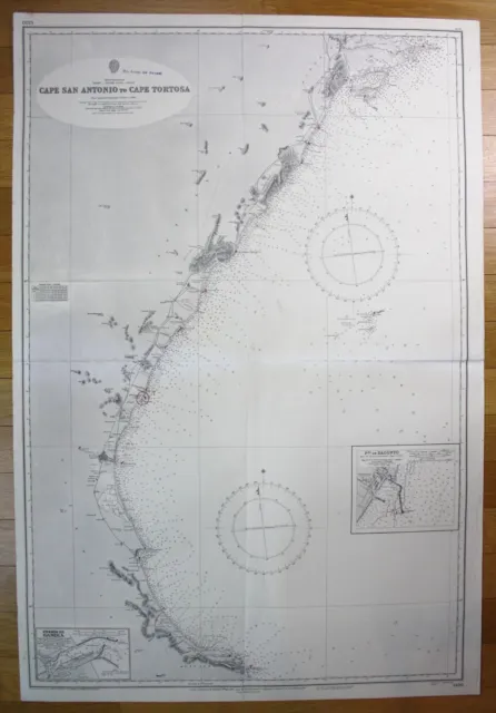 1960 Mediterranean Spain South-East Coast Cape San Antonio Cape Tortosa Map