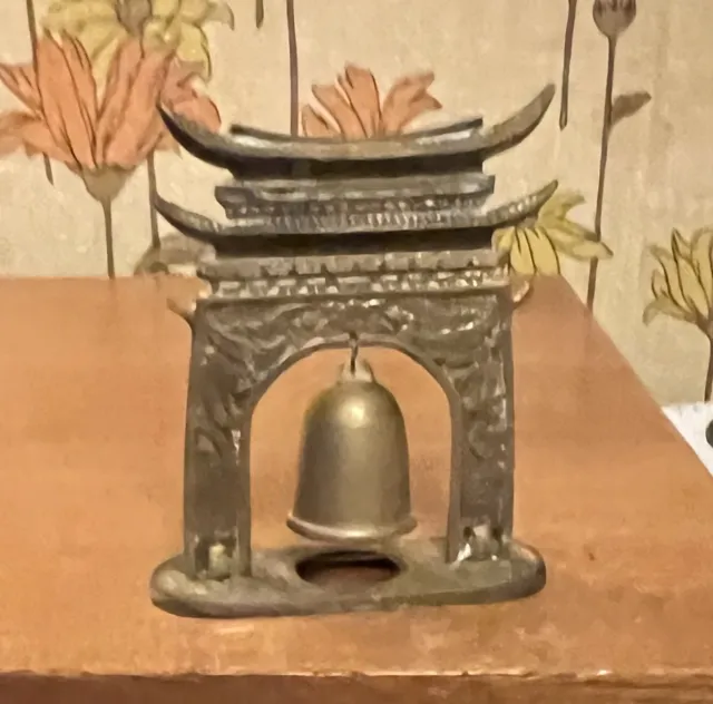Vintage Brass Pagoda Temple Bell