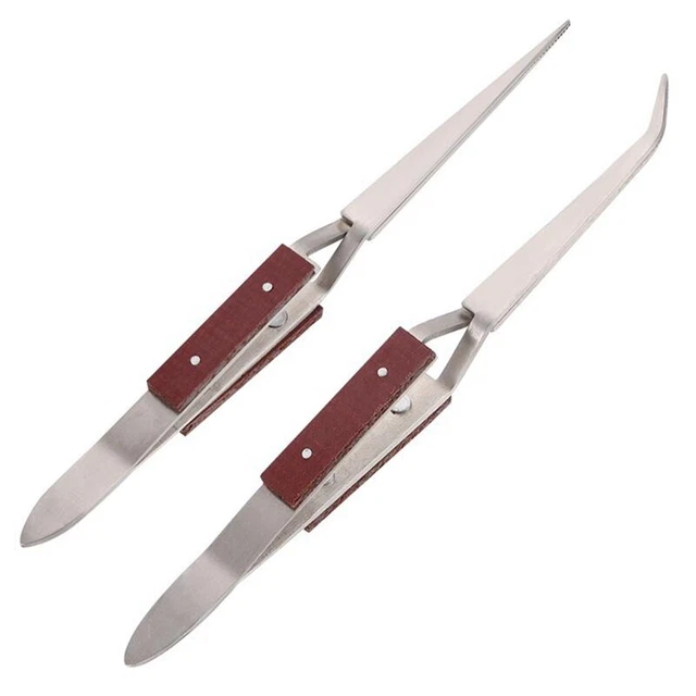 2 piezas pinzas de bloqueo de acero inoxidable cierre automático joyería soldadura C O4F1
