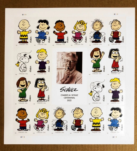 2022 USPS FIRST Class 20 Forever Stamps Snoopy Charlie Brown Peanut Mnh