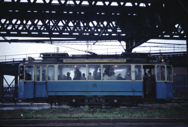 European Trolley Tram Streetcar Kodachrome original Kodak Slide