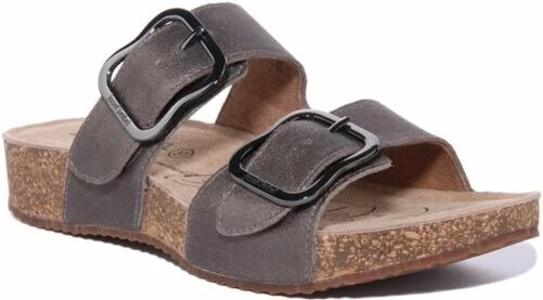 JOSEF SEIBEL Tonga 64 Femmes à Enfiler Cuir Sandales En Anthracite UK Taille 4 -