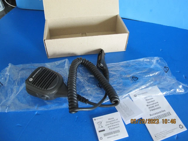 Original Motorola PMMN4065A Remote Speaker Microphone w/Impres Audio New in box