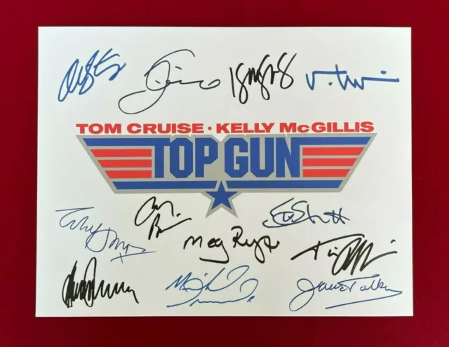 Top Gun Title Card Cast-Signed- 8.5 x 11- Autograph Reprints