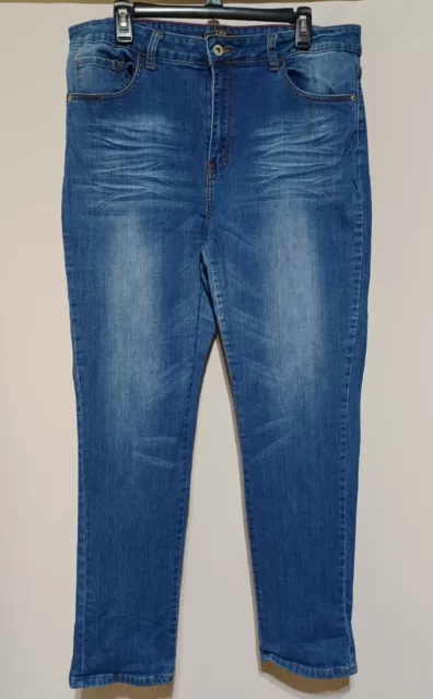Women's L & B Lucky & Blessed Stretchy Distressed Denim Jeans Size 20 RN148624