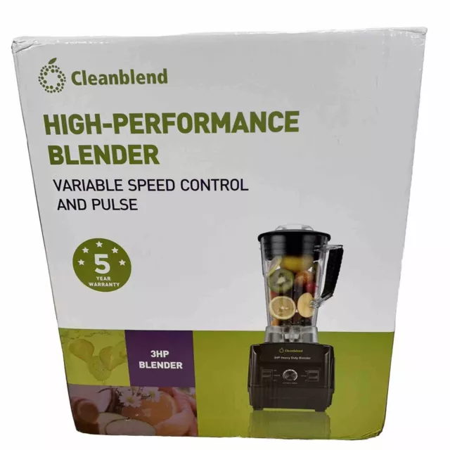 Cleanblend Commercial Blender - 64oz Countertop Blender 1800 Watts, New