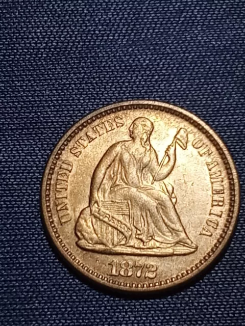 1872 Seated Half Dime Higher Grade