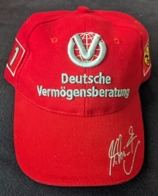 Michael Schumacher Base Cap, Formel 1 Ferrari, DVAG, World Champion Nr. 1, rot