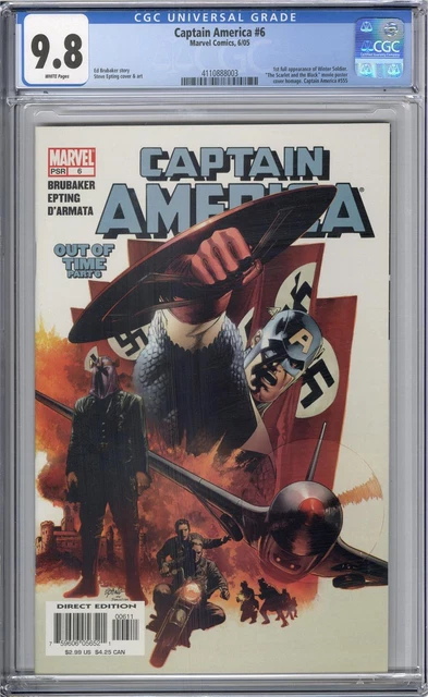 Captain America #6 CGC 9.8 White Pages 1st Winter Soldier Marvel Comics 2005