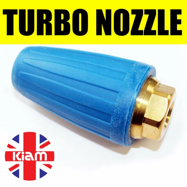 Turbo Nozzle 4000PSI 276Bar Pressure Washer Dirt Blaster Rotating Jet 1/4" Inlet