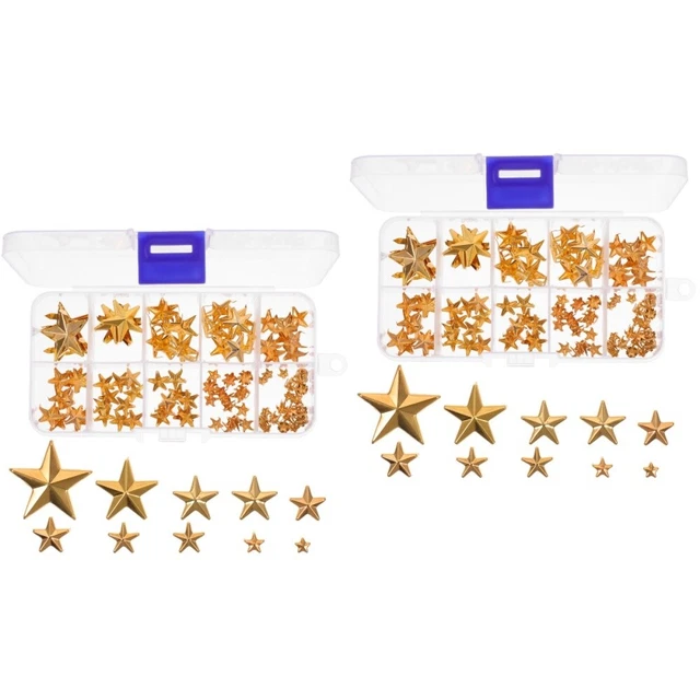 300 piezas sombreros uñas de garra uñas de cinco puntas uñas de estrella sombrero de cuero artesanía