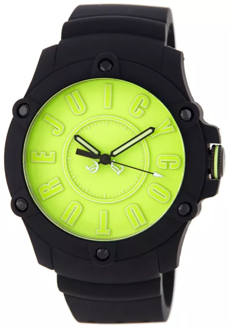 Juicy Couture Surfside Caucho Negro Cuarzo Verde Esfera Reloj Mujer 1900906