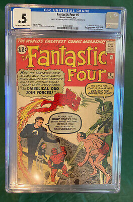 1962 Marvel Comics Fantastic Four #6 CGC .5. 1st villain team-up 2nd Dr. Doom
