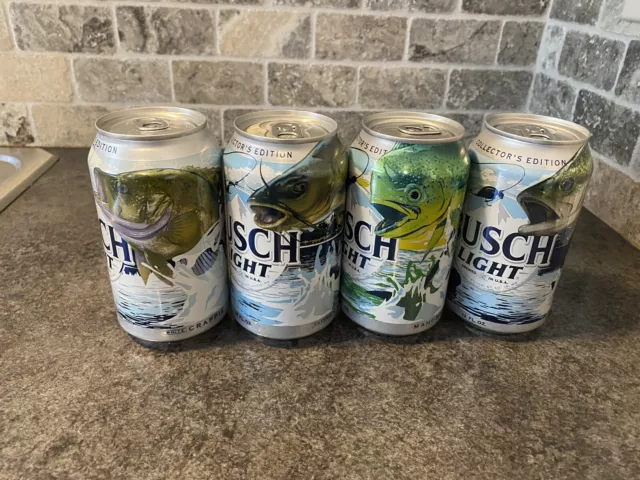 2024 Busch Light Fishing Cans Spotted Bass, White Crappie, Catfish & Mahi Mahi