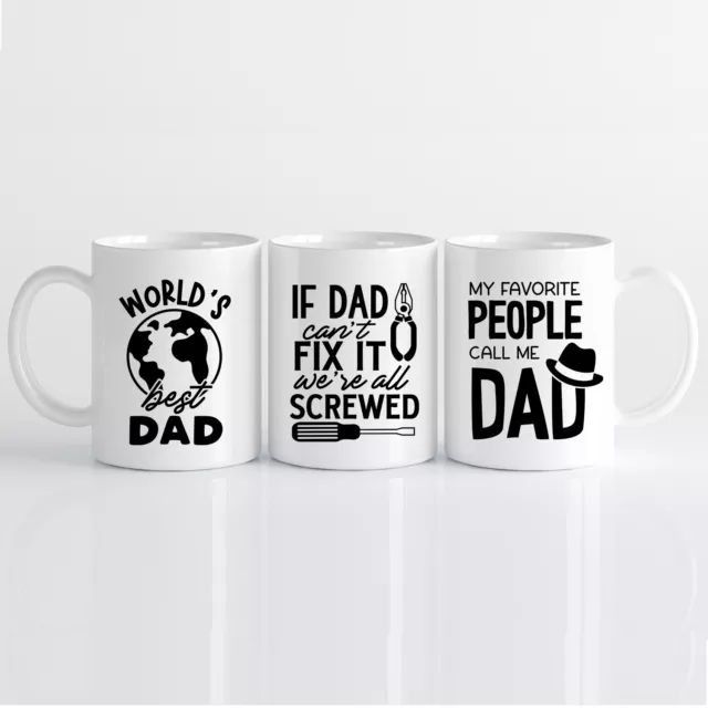 Fathers Day Gift for Him Personalised Photo Mug Birthday Coffee Cup Funny Dad