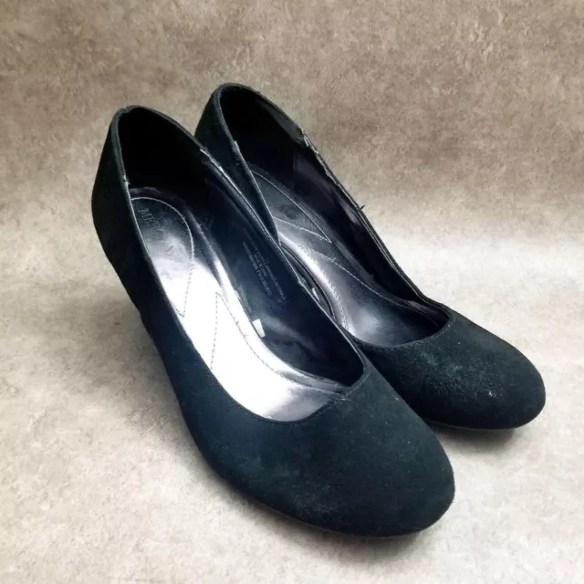 Merona Womens   Size 10 Black  Slip On 3" Wedge Heels