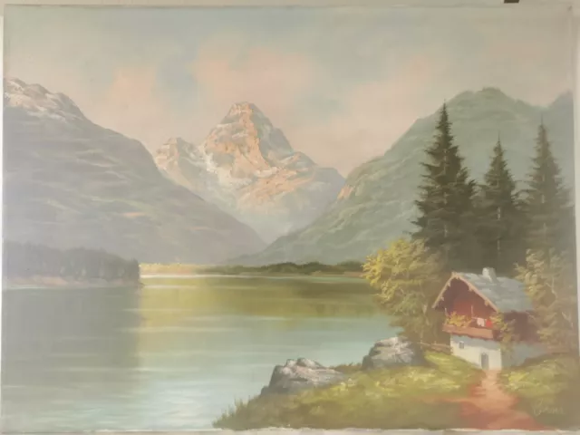 Ölgemälde - Berge, Wilhelm Grund