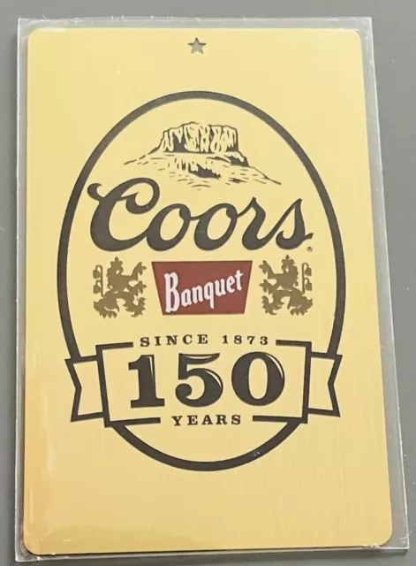NEW Coors Banquet Beer 150 Years Gold Metal Collector Card Rare Code of the West
