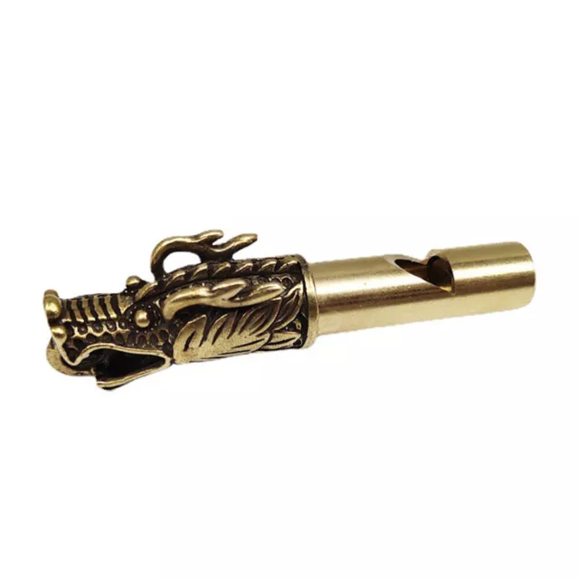 Brass Safety Whistle Keychain Loud Survival for Camping