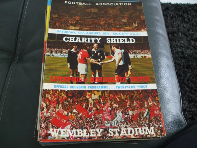Liverpool v Manchester United FA Charity Shield 13 August 1977