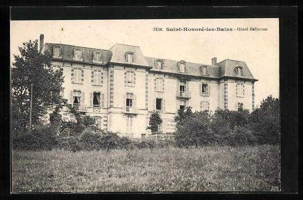 CPA Saint-Honoré-les-Bains, Hotel Bellevue 1919