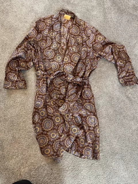 Abito vintage Regency Tootal Paisley abito giacca da fumo taglia L