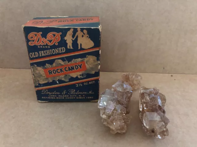 Vintage D&P Old Fashioned Rock Candy w/ Box DRYDEN & PALMER Long Island NY