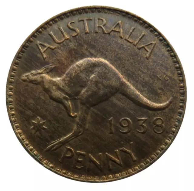 1938 King George VI Australia One Penny Coin In Higher Grade