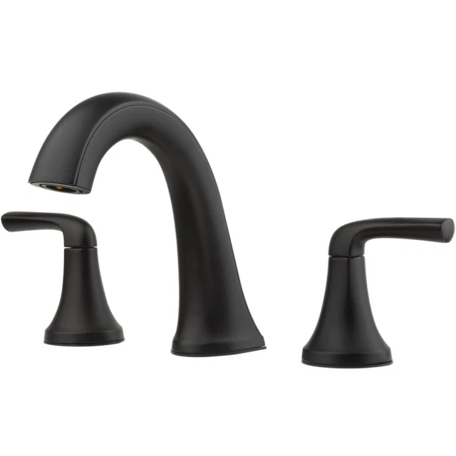 Grifo de baño extendido Pfister Ladera LF-049-LRBB de dos asas - negro mate
