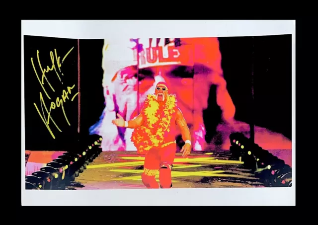 Wwe Hulk Hogan Signed 13X19 Wrestling Photo With Proof And Hogans Beach Shop Coa